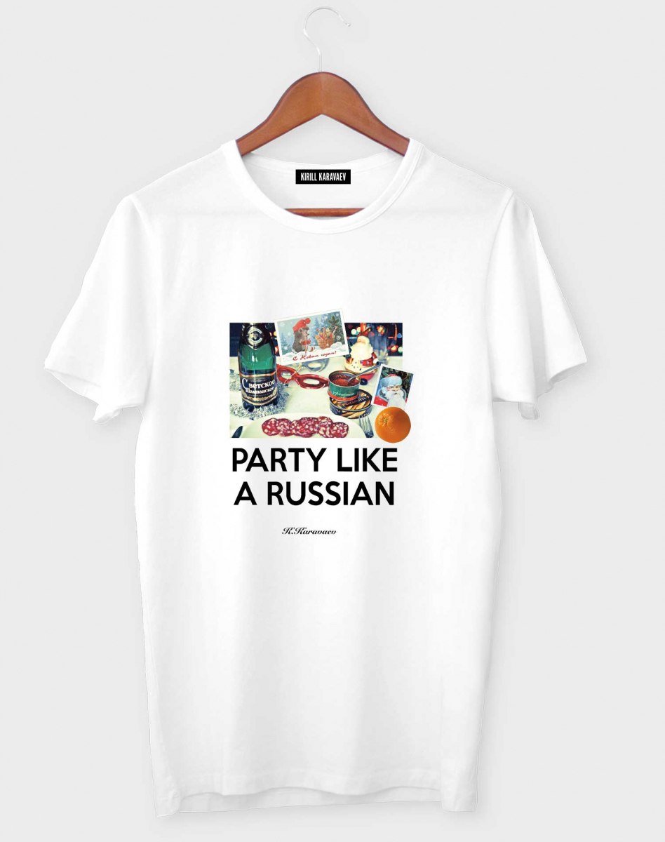 ФУТБОЛКА  PARTY LIKE RUSSIAN Новогодняя