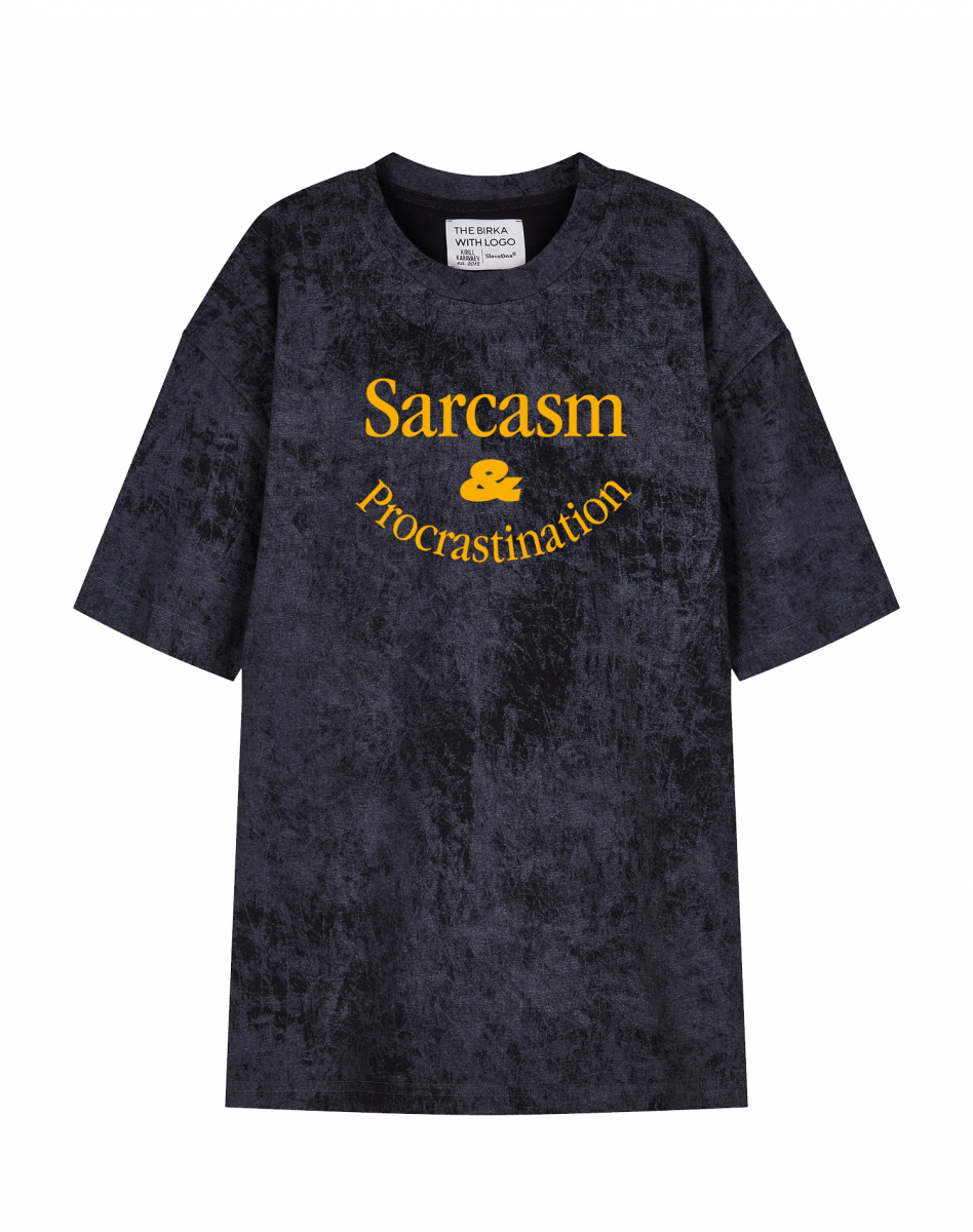 ФУТБОЛКА VARЁNKA OVERSIZE "Sarcasm & Procrastination (S&P)"    