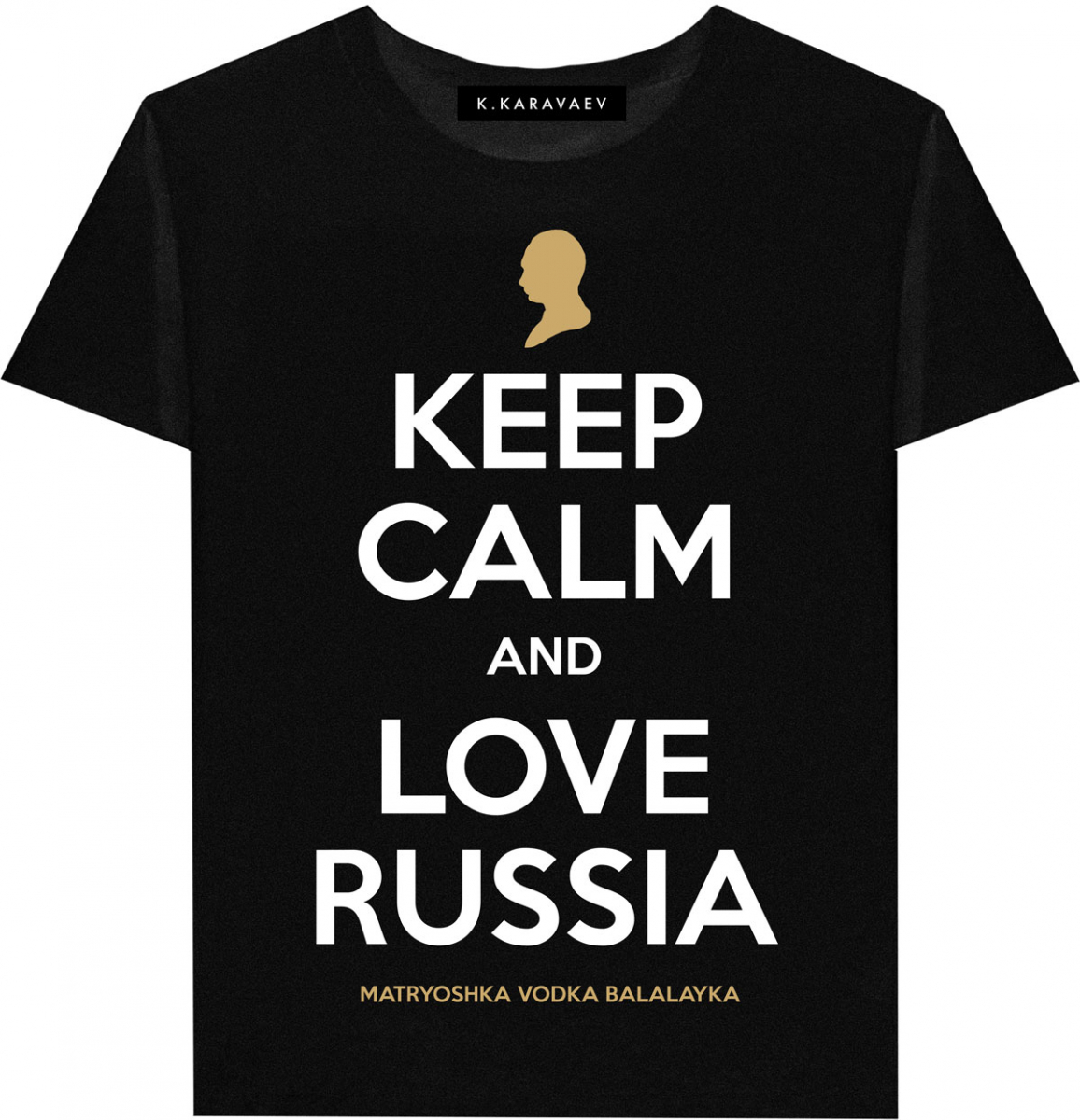ФУТБОЛКА KEEP CALM AND LOVE RUSSIA BLACK
