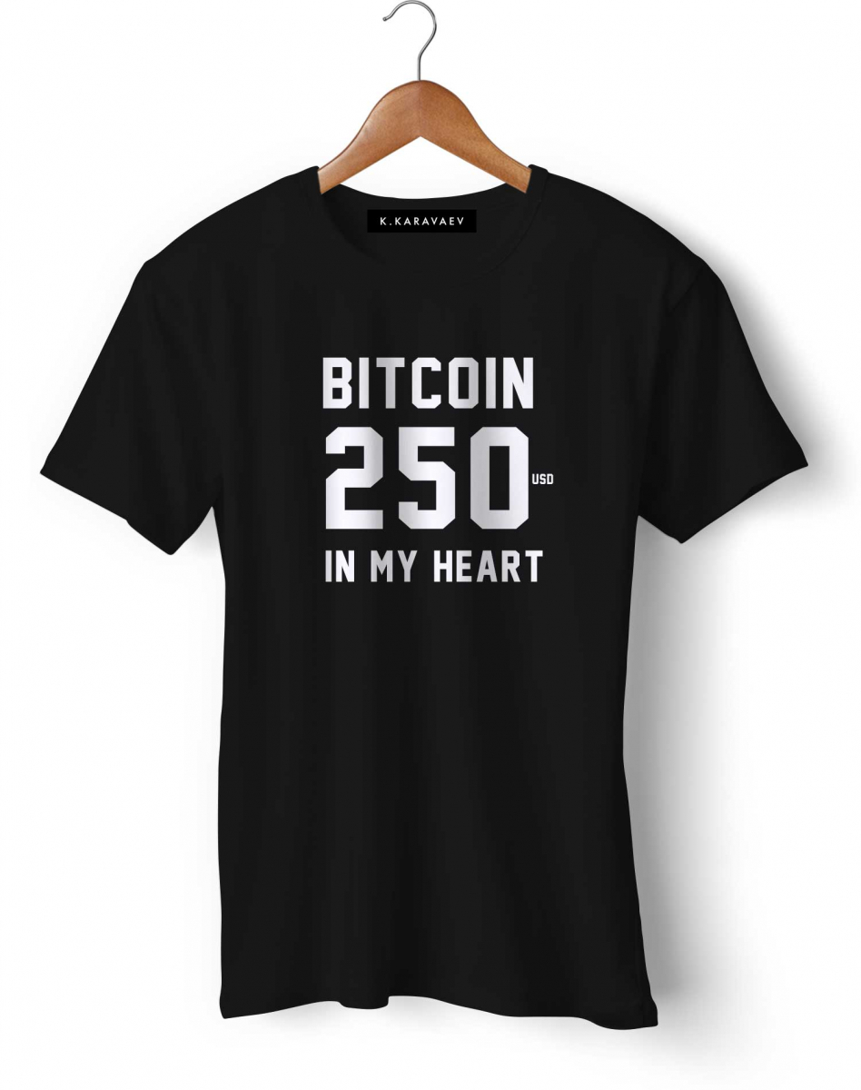 ФУТБОЛКА Bitcoin $250 in my heart