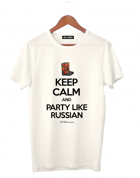 ФУТБОЛКА KEEP CALM AND PARTY LIKE RUSSIAN